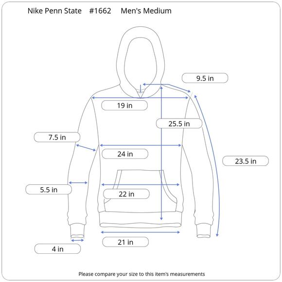 Penn State Nike Dri-FIT Therma Hoodie Men’s Medium Navy Hockey Pullover Training - Picture 11 of 11